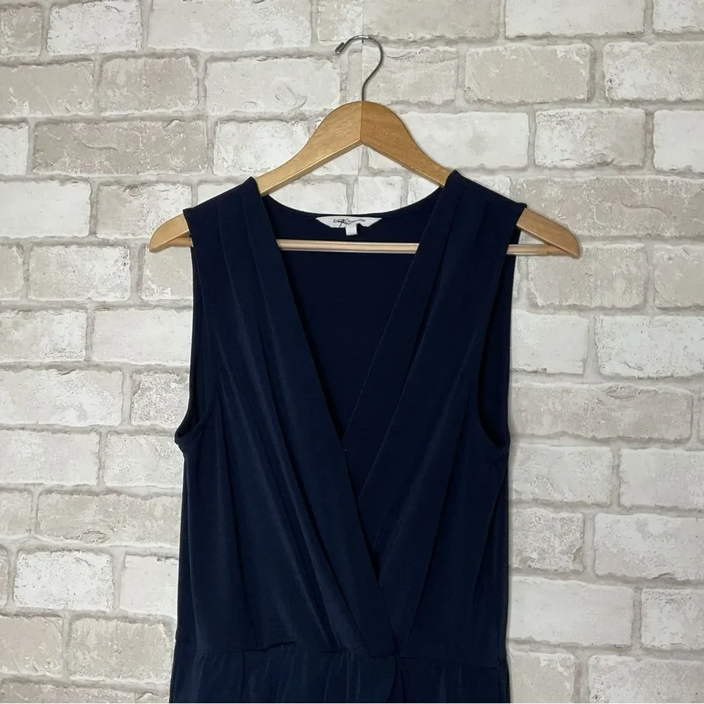 BCBGeneration Navy Sleeveless V-neck Romper Skort Size M